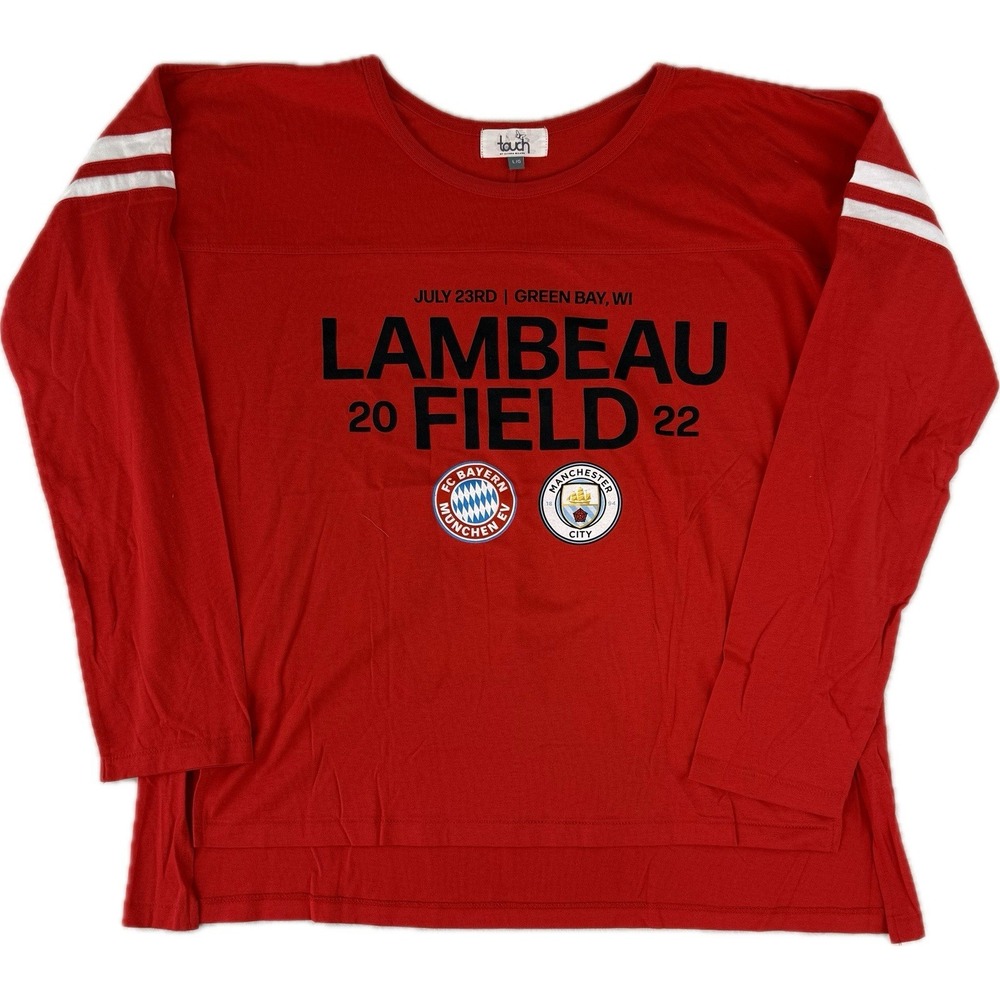 Bayern‎ Munich Manchester City Shirt Red Lambeau Field Soccer 2022 Womens Large